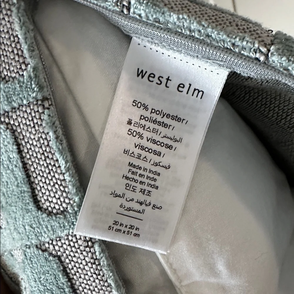 West Elm Textured Gray Accent Pillow